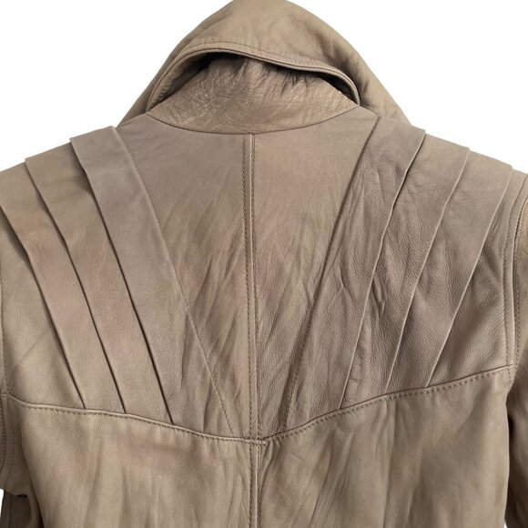 MIKE & CHRIS Jude Leather Jacket ASO Gossip Girl & Lindsay Lohan Y2K Trench M - Picture 7 of 9